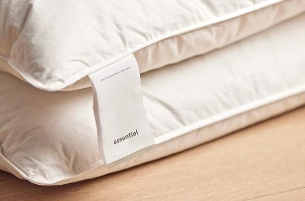 Essential Dunpute nærbilde med merkelapp